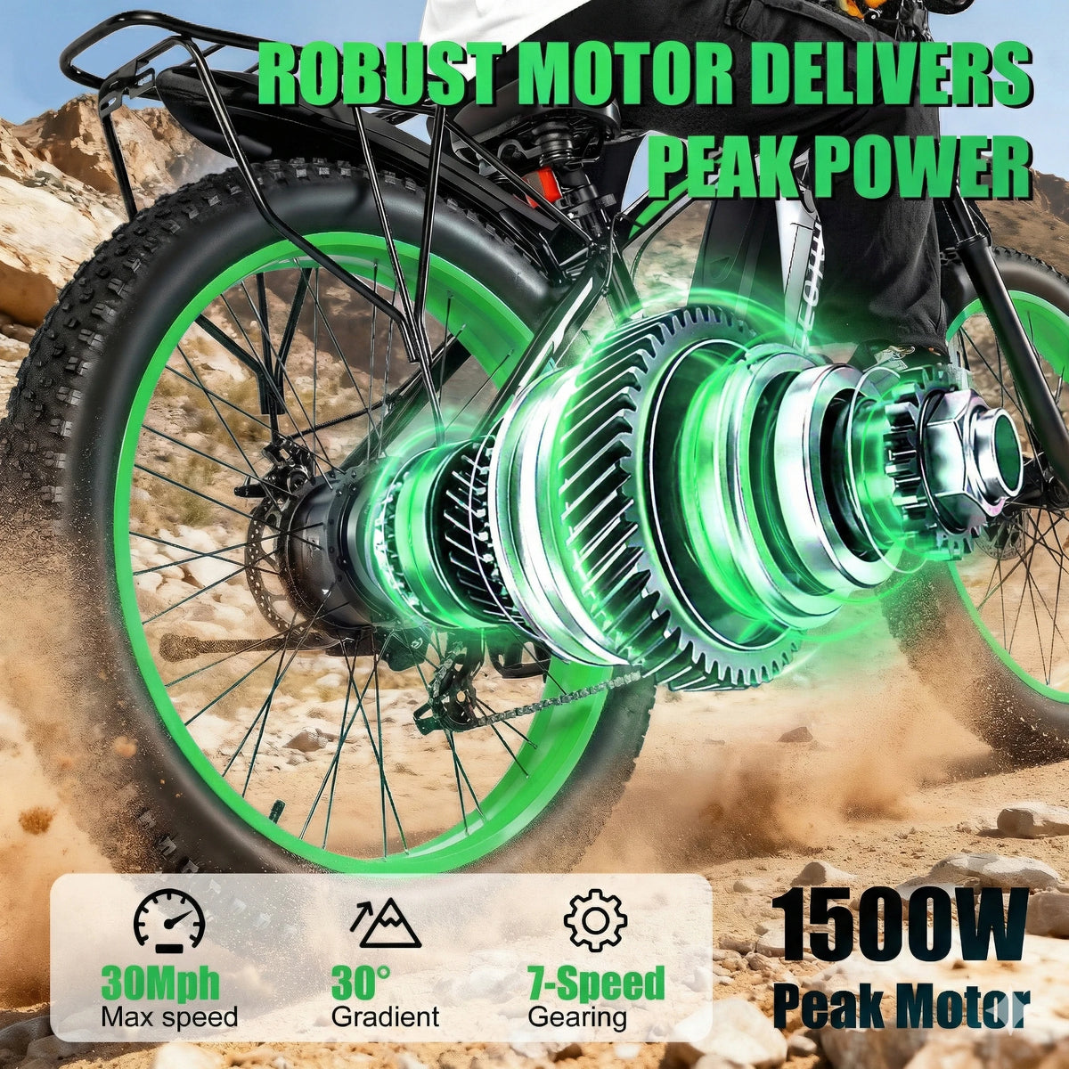 Fat Tire Electric Bike Featuring Powerful Motor And Durable Construction