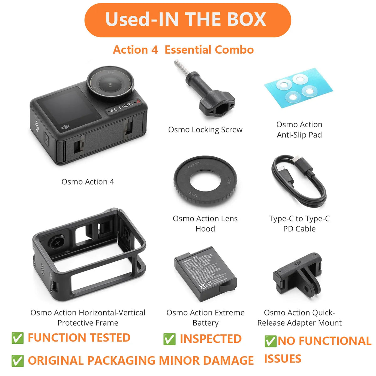 DJI Osmo Action 4 Waterproof Outdoor Sports Video Camera