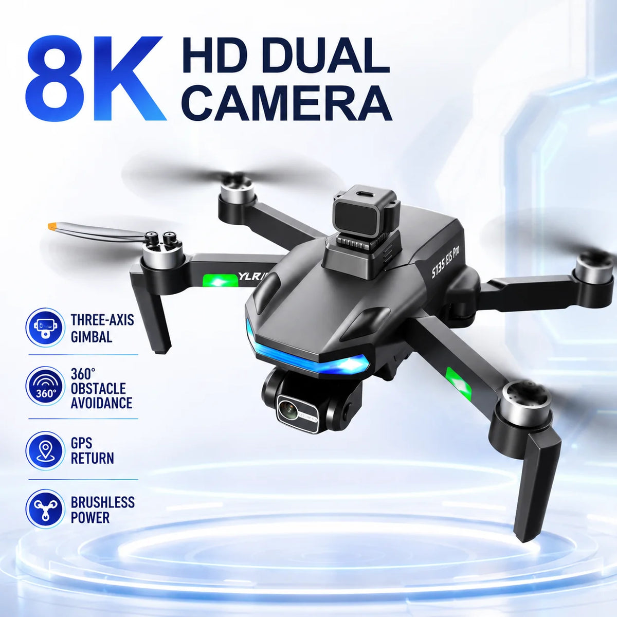 ZNLYRION S135 Drone 8K HD Camera And GPS Obstacle Avoidance