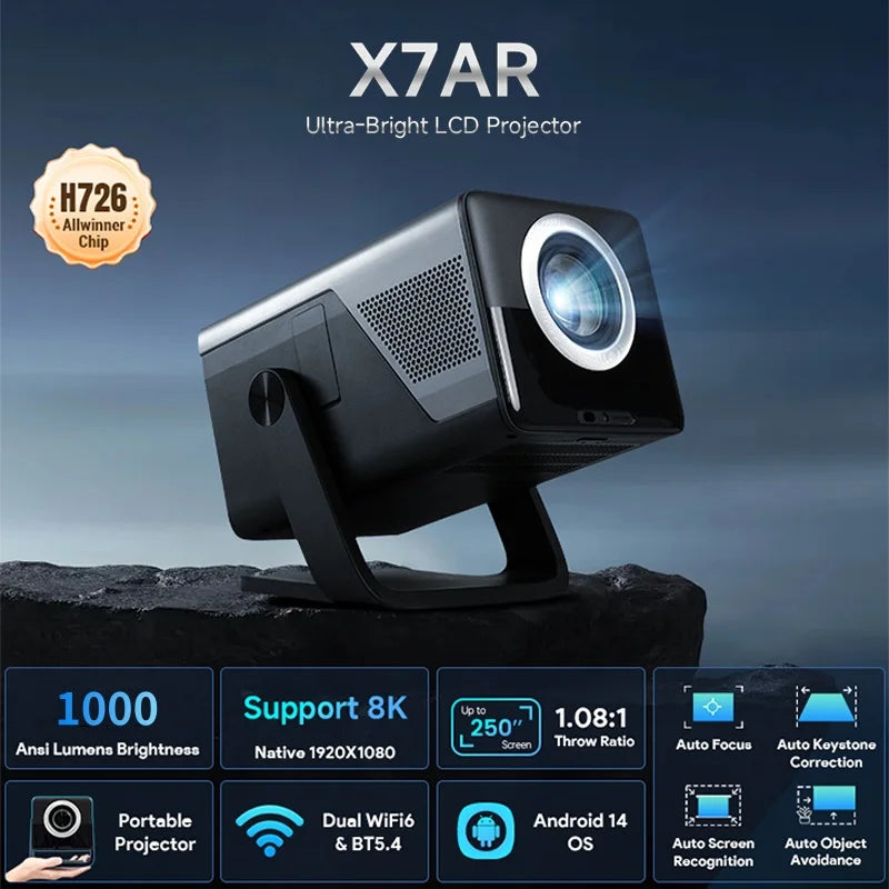 LynCast X7 Smart Projector With Android 14 Auto Focus Keystone