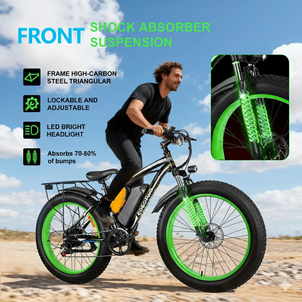 Fat Tire Electric Bike Featuring Powerful Motor And Durable Construction
