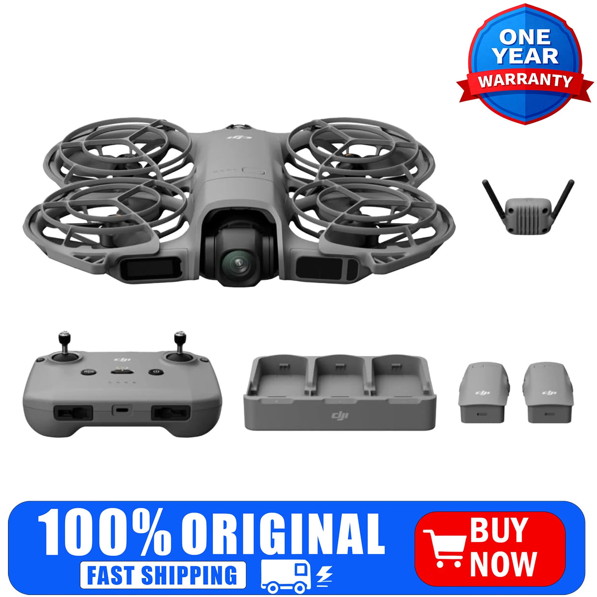 DJI Neo 2 Fly More Combo Drone Includes RC-N3 Remote