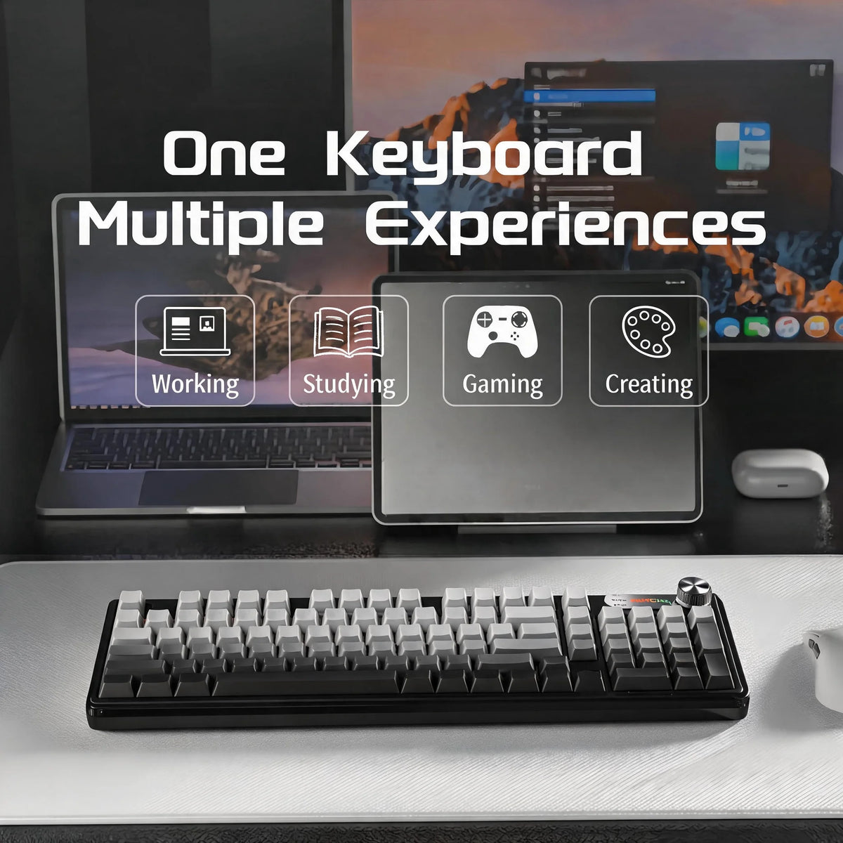 Wireless 98 Key Keyboard Featuring Tri Mode And RGB Lighting