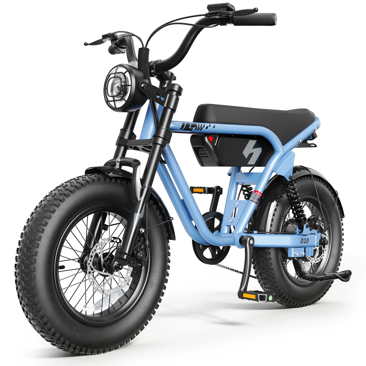 Hopepeak Full Suspension Fat Tire Electric Bike 1500W Peak Motor