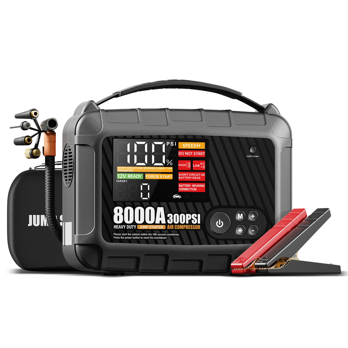 AdoreTrip 8000A Heavy Duty Car Jump Starter With Air Pump