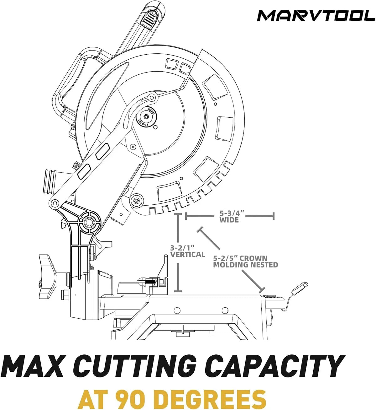 Premium Single Bevel Compound Miter Saw With 15 Amp Motor