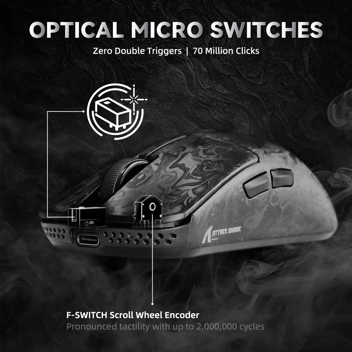 Attack Shark R11 Ultra Wireless Gaming Mouse 42000DPI Sensor
