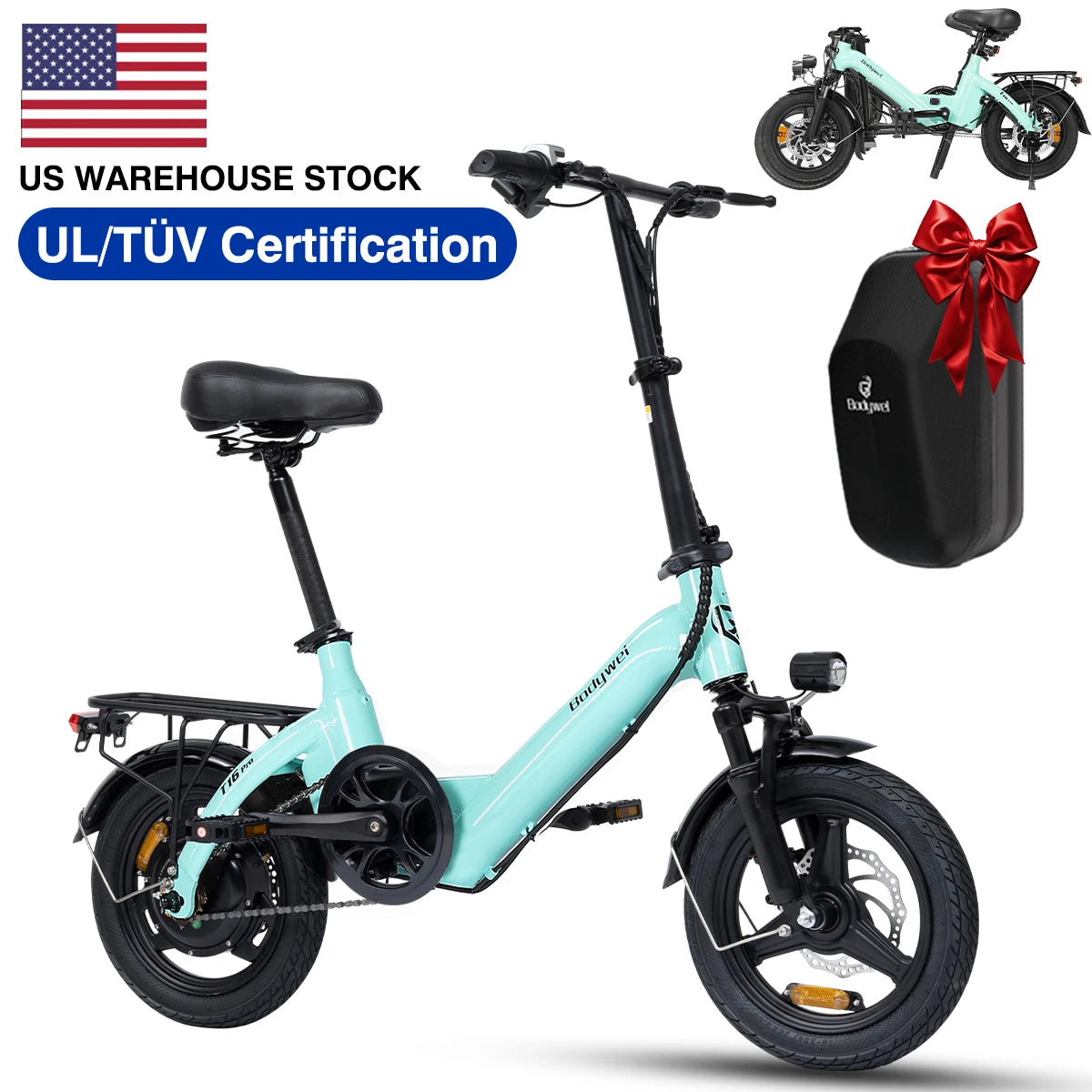 Bodywel T16 Pro Foldable Electric Bike With 750W Brushless Motor