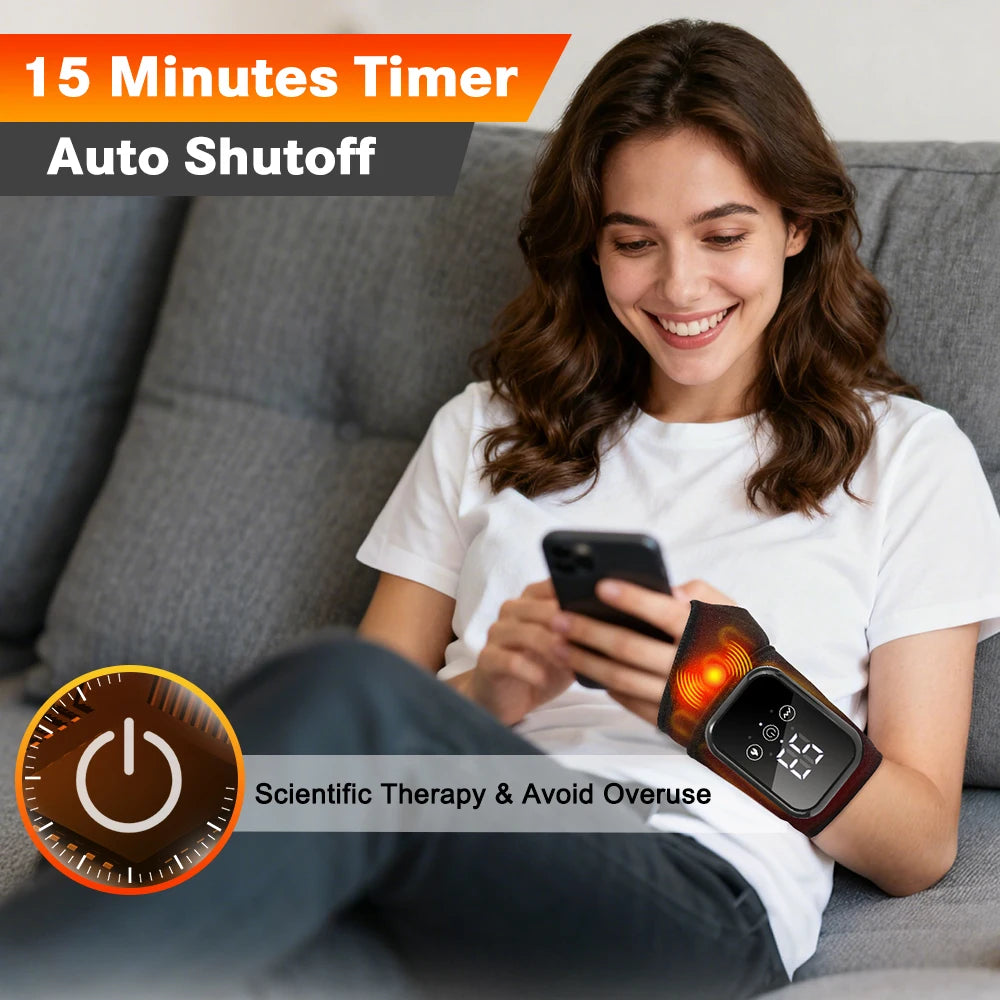 Agdoad Electric Heating Wrist Massager Brace For Pain Relief
