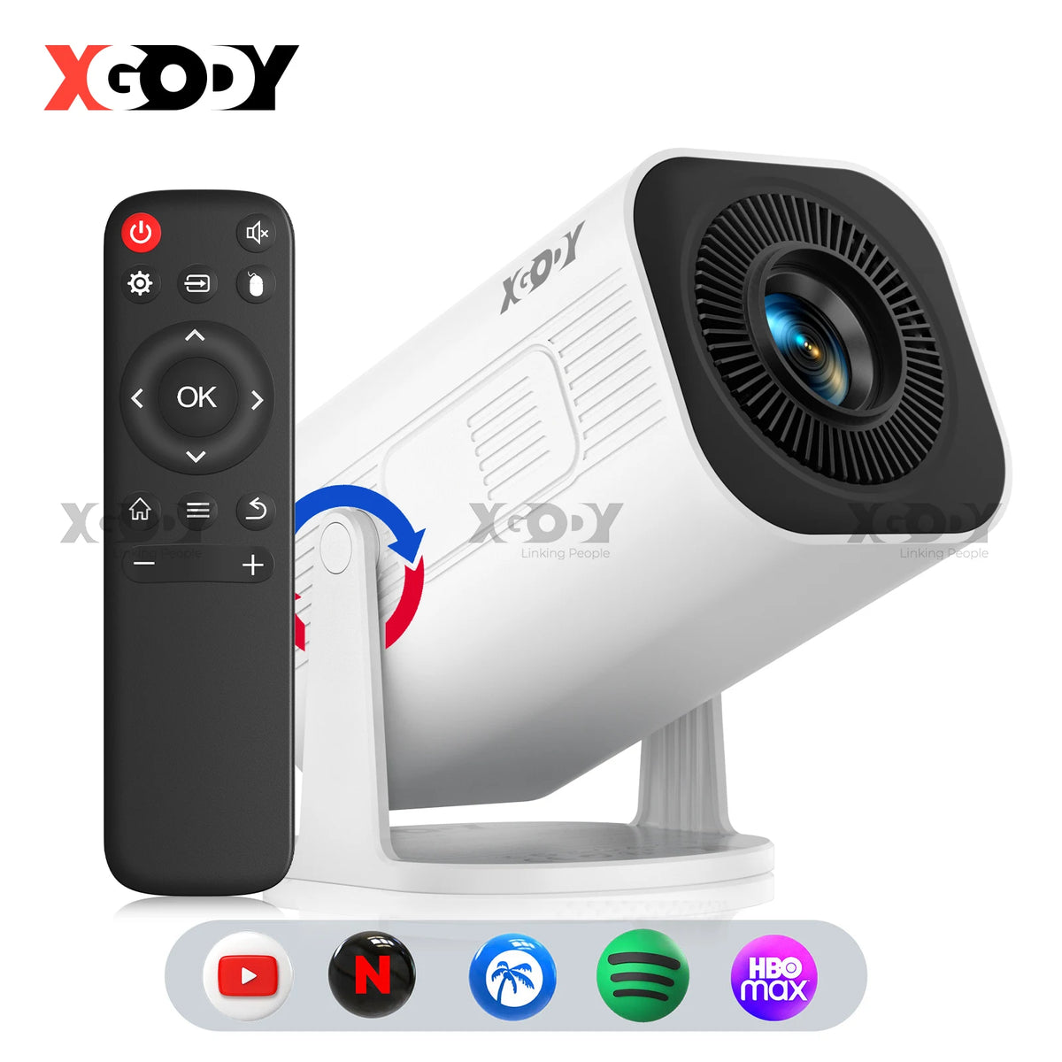 XGODY Gimbal 3 Pro Mini Smart Projector 720P Native