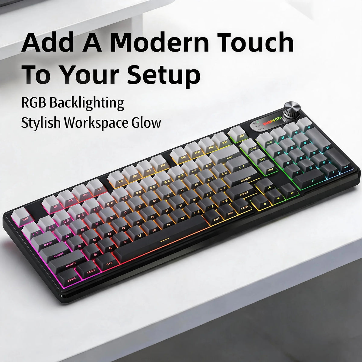 Wireless 98 Key Keyboard Featuring Tri Mode And RGB Lighting