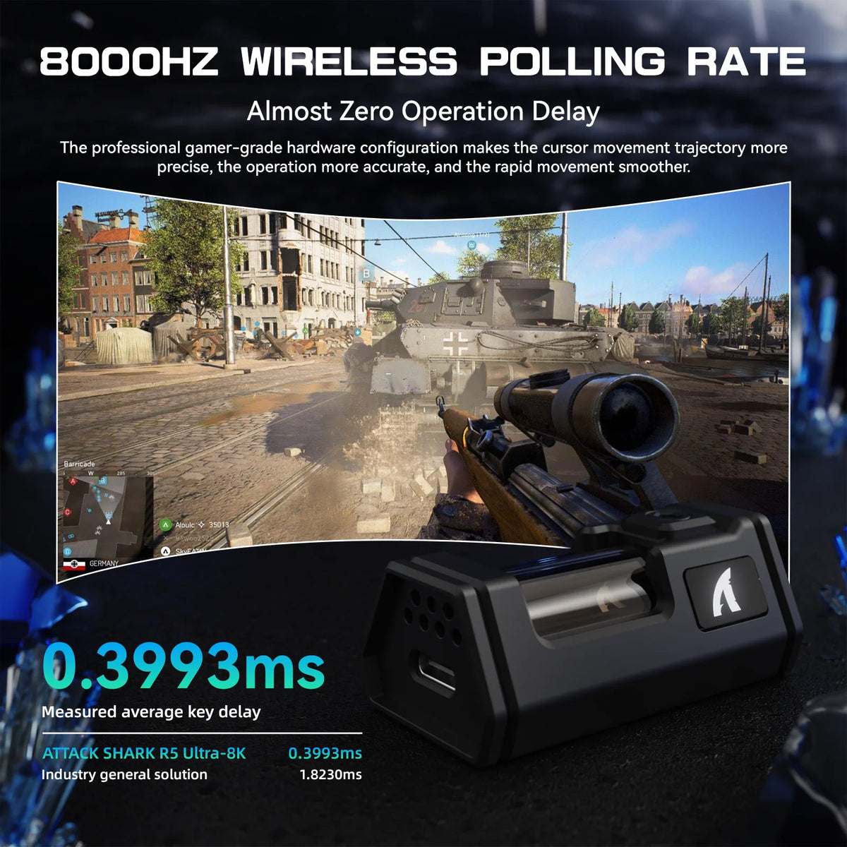 Attack Shark R5 Ultra Wireless Gaming Mouse 8K 42000DPI Superlight