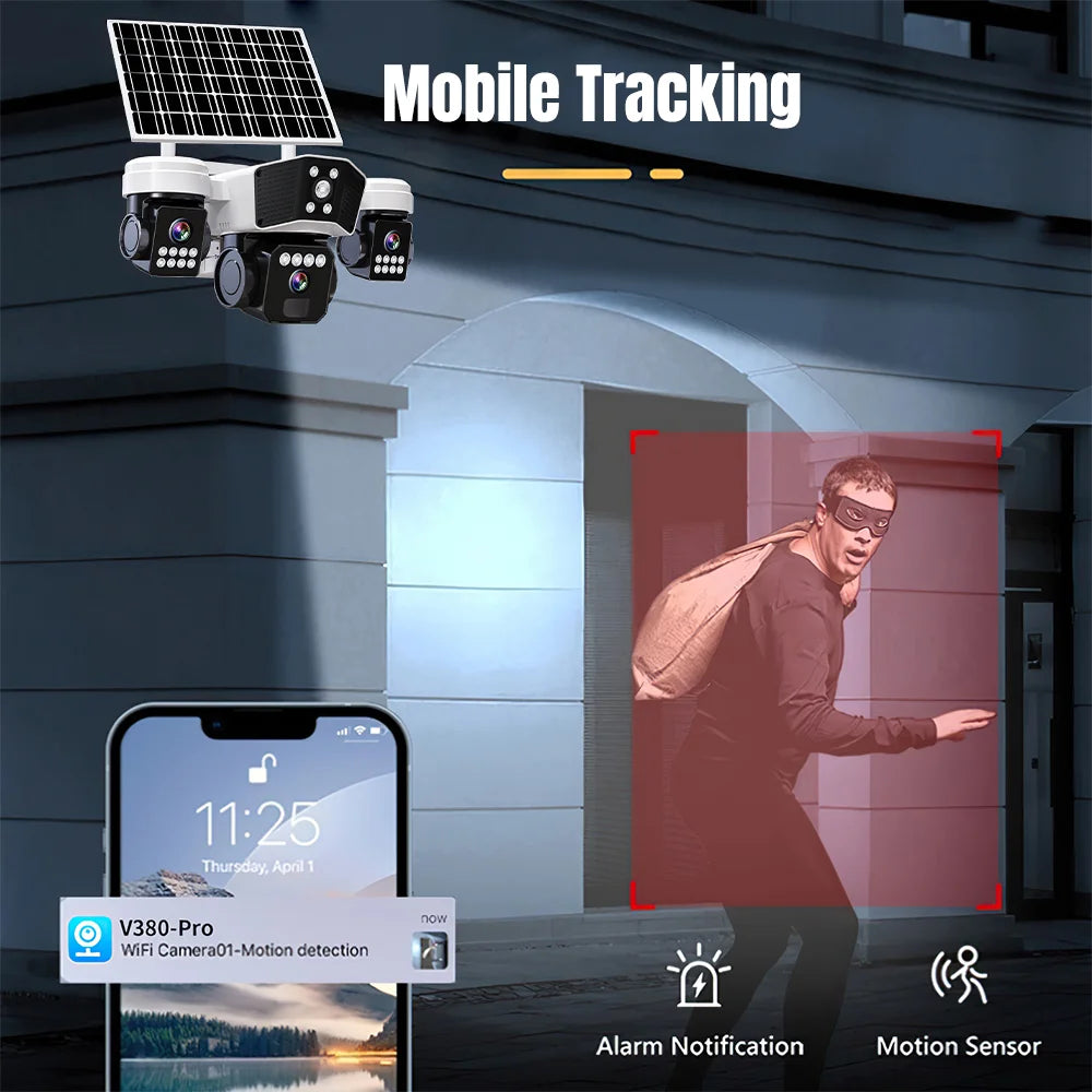 KEPEAK 6MP Solar Security Camera PTZ Night Vision Waterproof