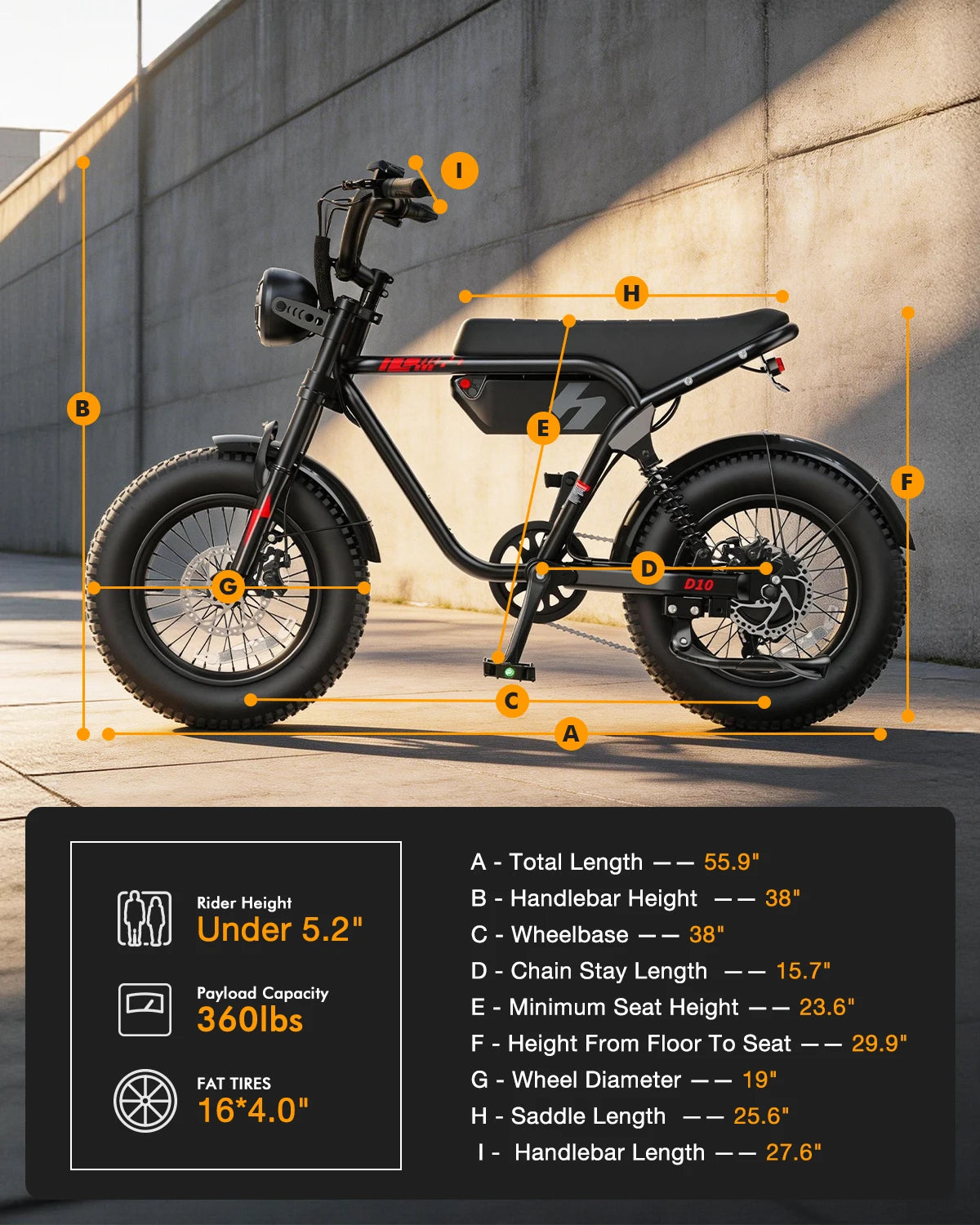 Hopepeak Full Suspension Fat Tire Electric Bike 1500W Peak Motor