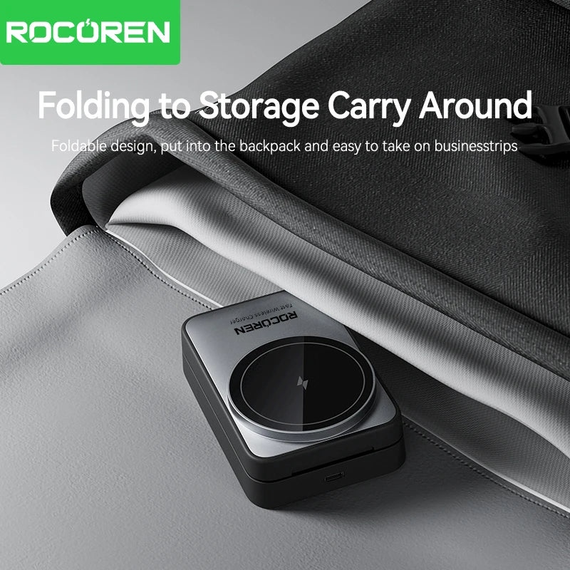 Rocoren 15W Magnetic 3 In 1 Wireless Charger For Apple Devices