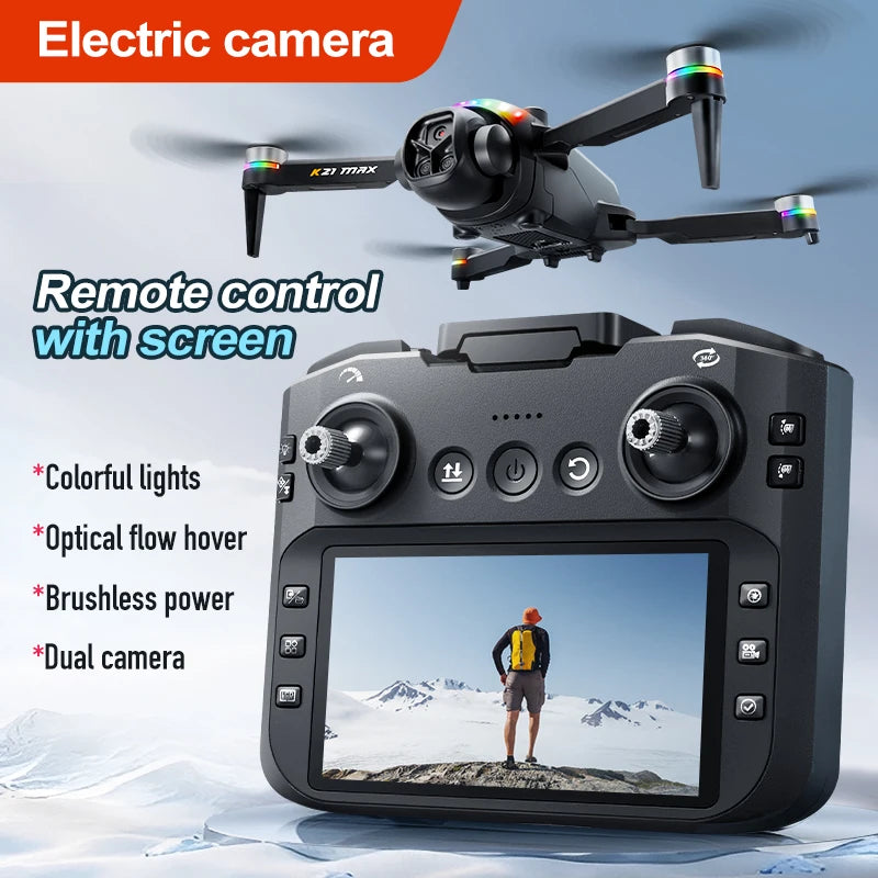 ZNLYRION K21MAX Foldable Brushless Drone With Dual Camera Remote