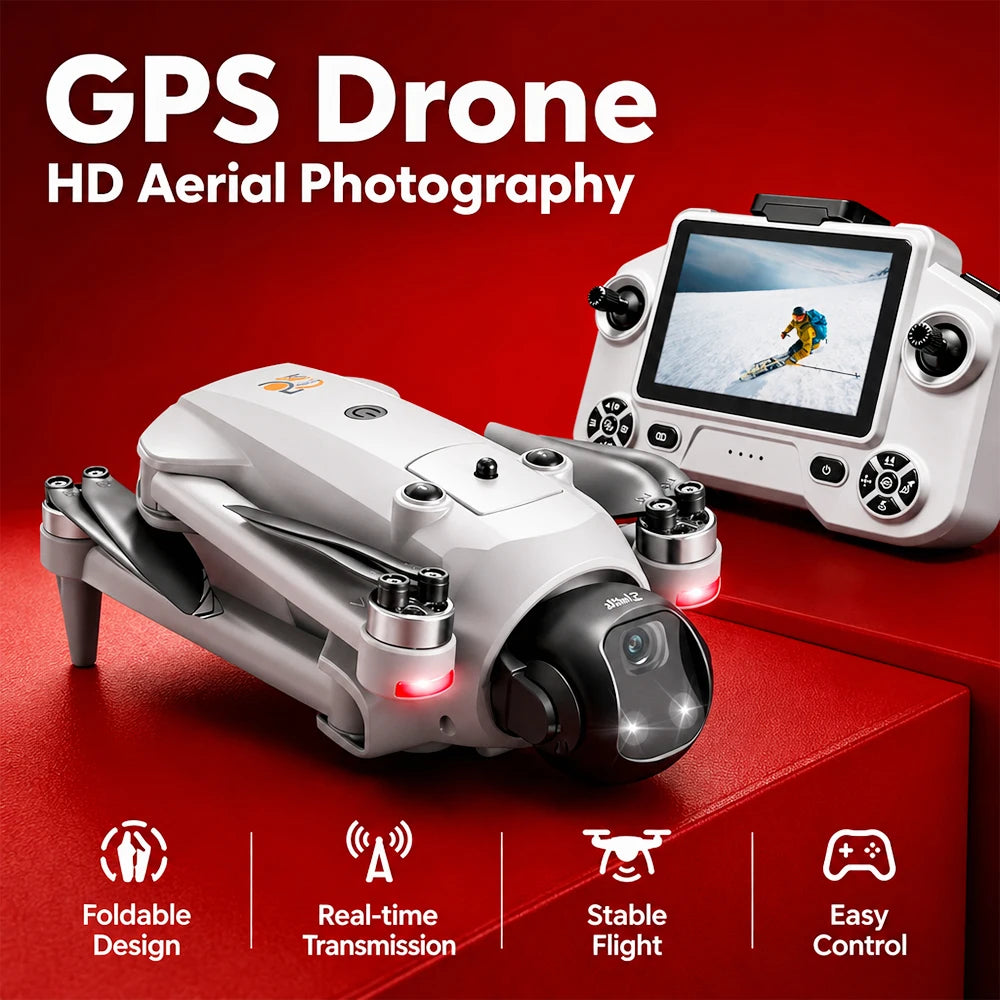 Znlyrion Foldable GPS Drone 180 Electric Adjustable Camera