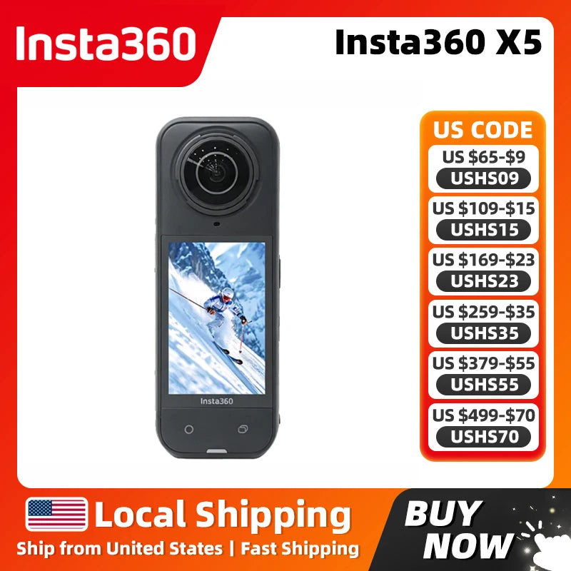 Insta360 X5 360 Action Camera Featuring Premium 8K Motion Recording