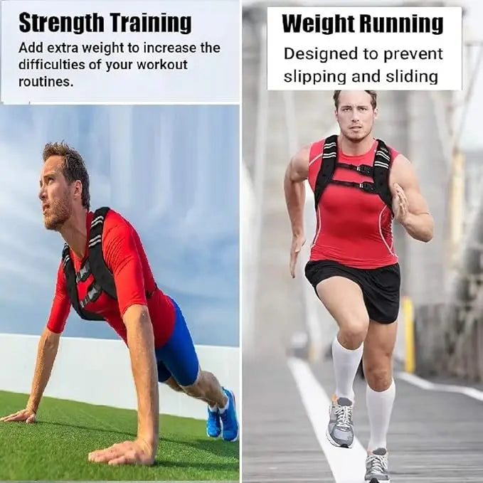 Unisex Adjustable Weighted Vest For Fitness And Training Workouts