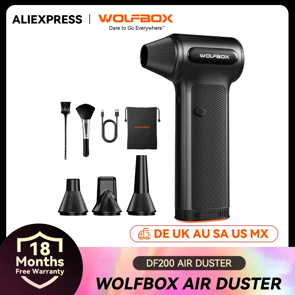 WOLFBOX Wireless Portable Air Blower With Adjustable Speed Settings