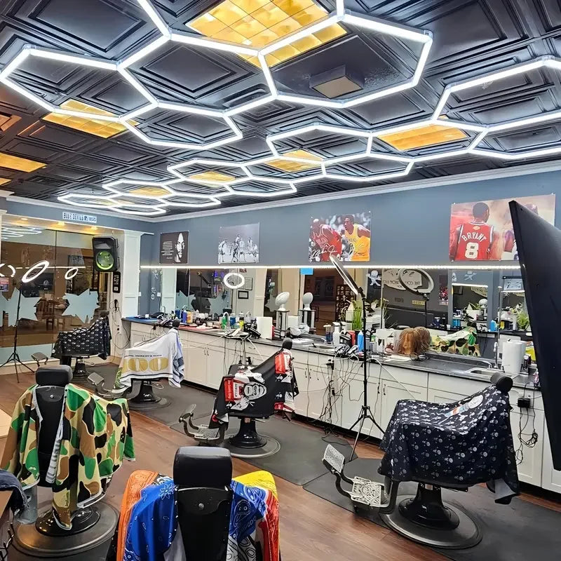 BSKBESTKA Hexagon Led Garage Shop Light Ceiling Fixture
