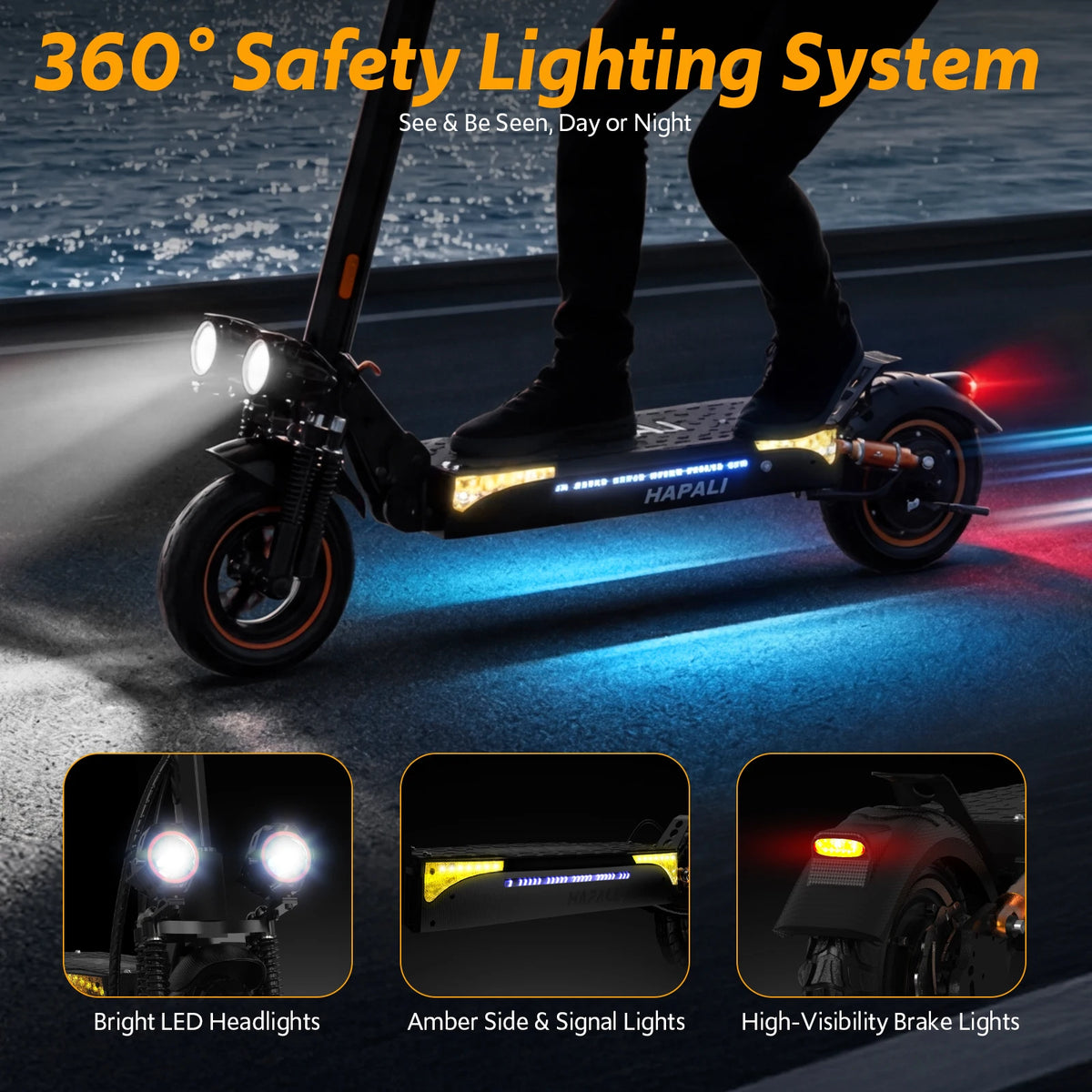 Osboo Off Road Electric Scooter With Double Suspension 1200W Motor