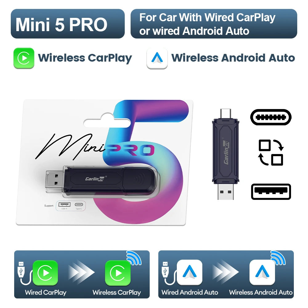 Carlinkit Wireless Adapter For Apple CarPlay And Android Auto