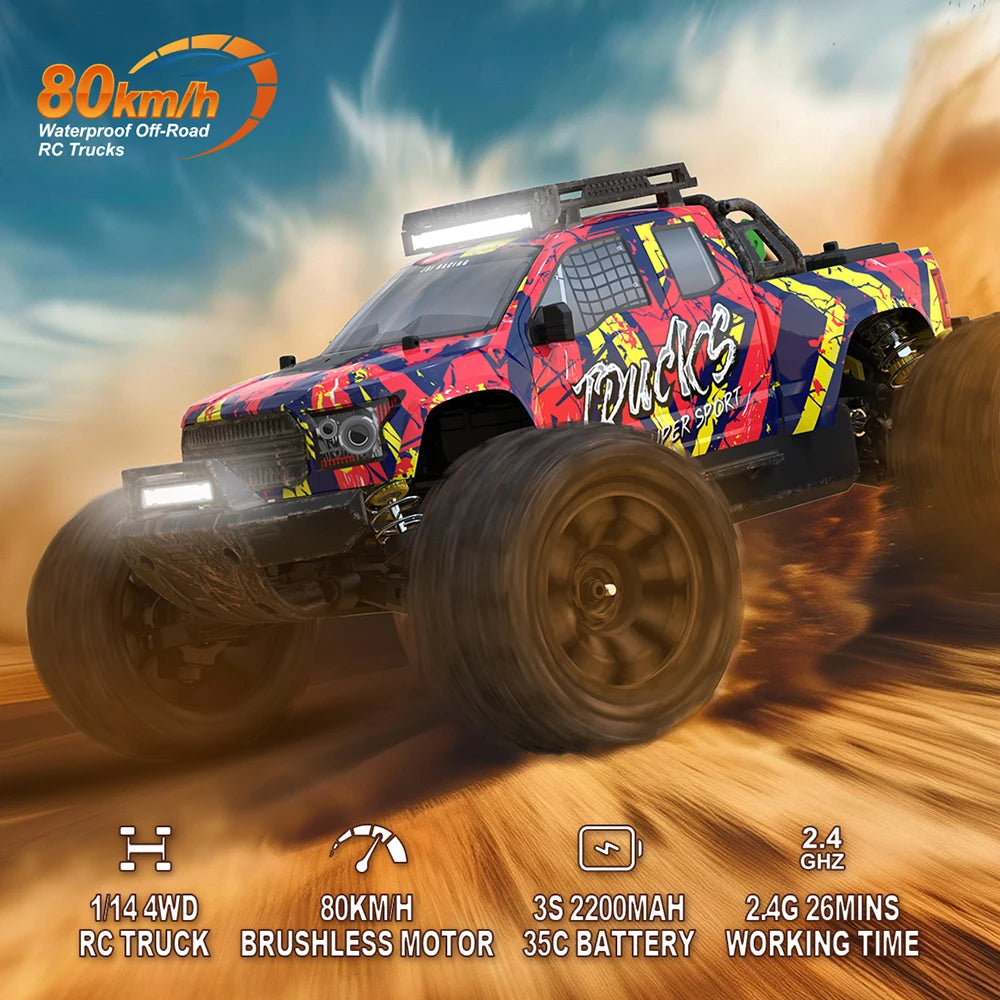 JIUSI PT14R V3 Brushless 4WD Remote Control Racing Truck