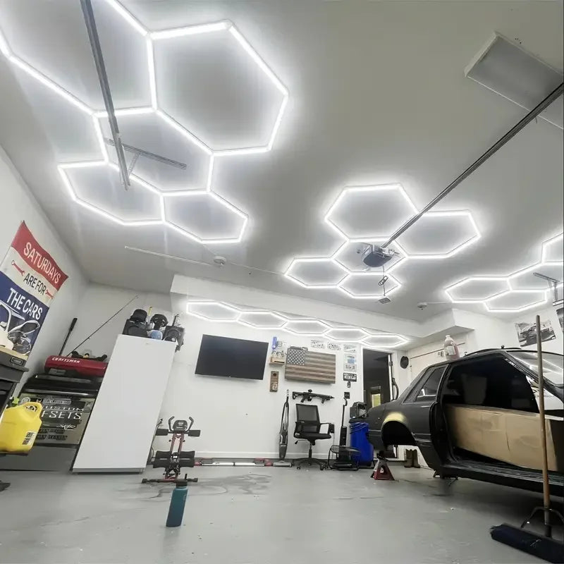 BSKBESTKA Hexagon Led Garage Shop Light Ceiling Fixture
