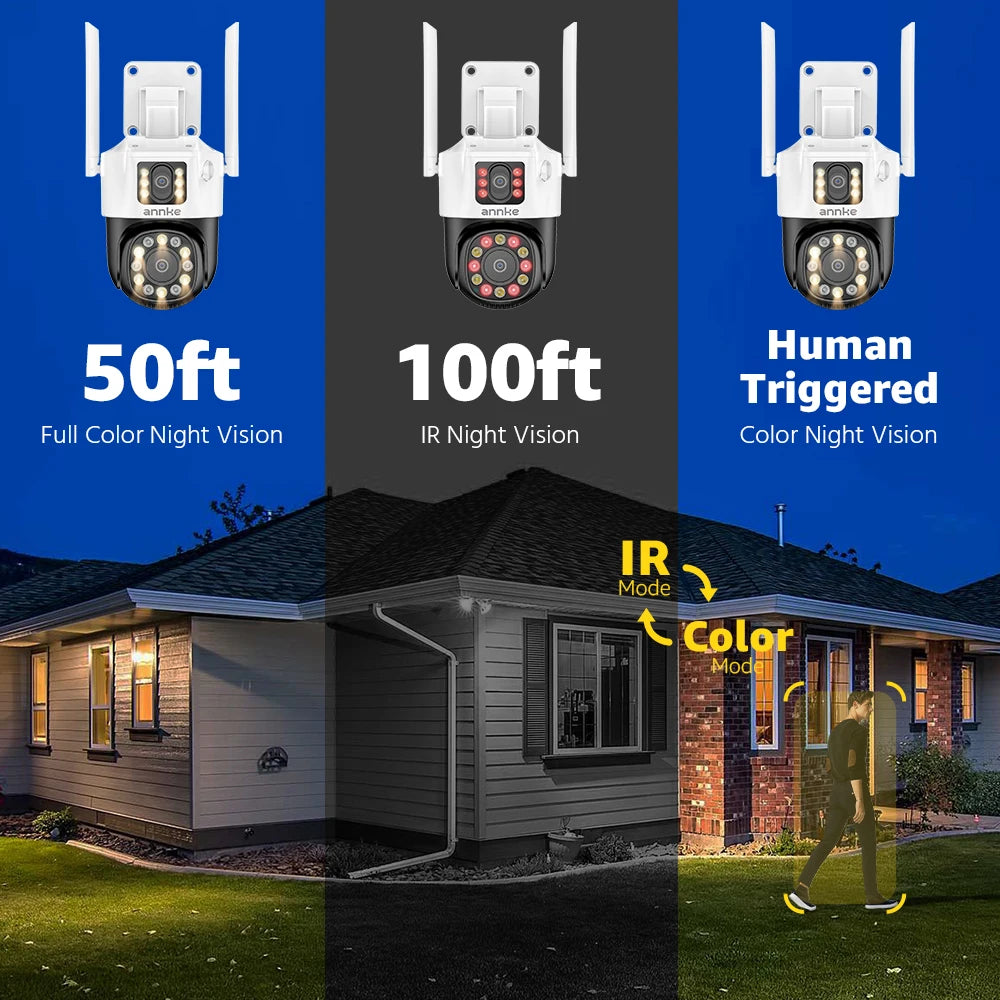 ANNKE 6MP Dual Lens Outdoor Wireless WiFi Security Camera