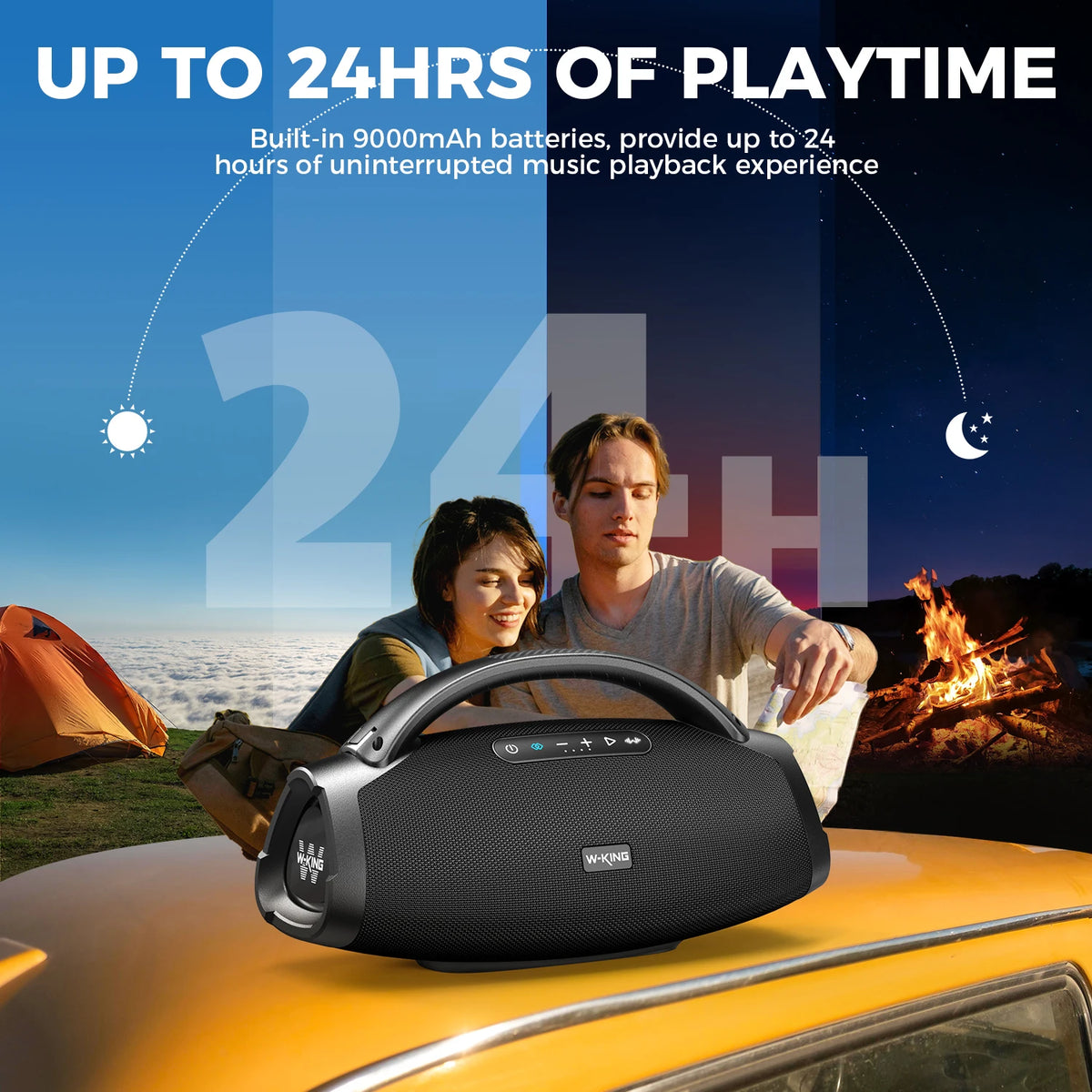 W-KING X20 200W Portable Bluetooth Speaker IPX7 Waterproof Outdoor Boombox