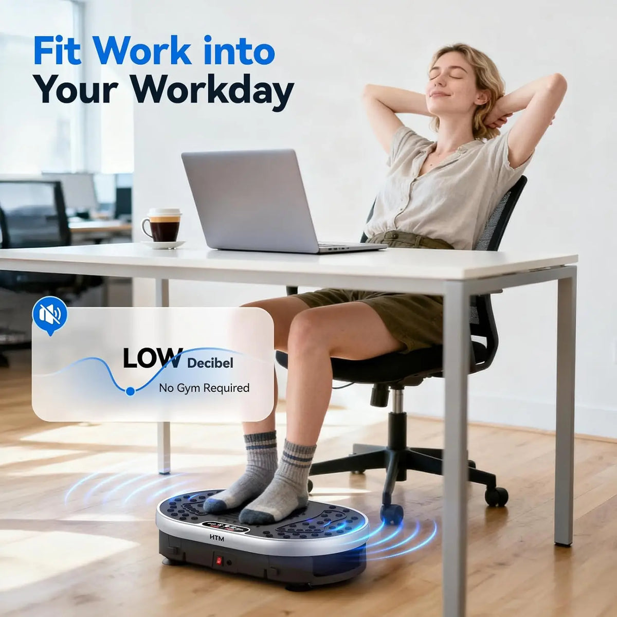 HTM Vibration Plate Exercise Machine With Remote Control