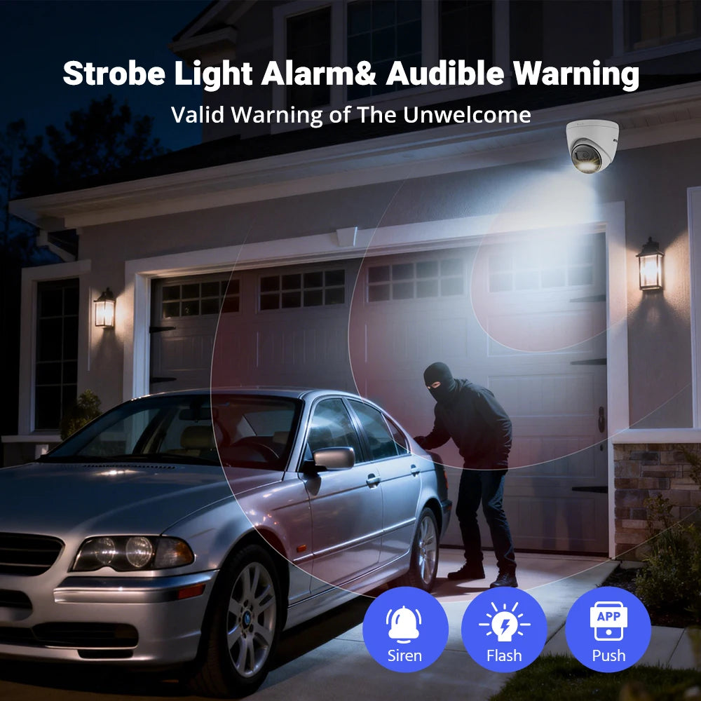 ANNKE Smart POE Outdoor Security Camera Featuring Night Vision