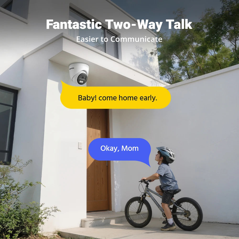 ANNKE Smart POE Outdoor Security Camera Featuring Night Vision