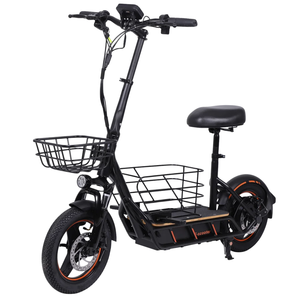 Freeboy H14 Foldable Electric Scooter With Dual Disc Brakes And Seat