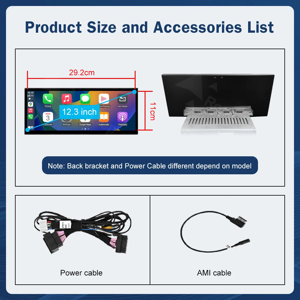 Road Top Wireless Carplay Android Auto Touchscreen Display For Audi