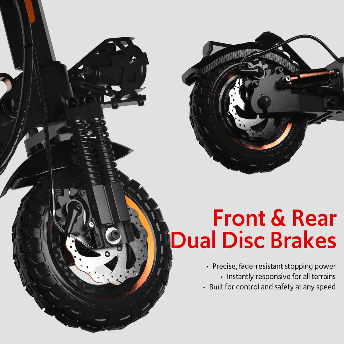 Osboo Off Road Folding Electric Scooter With Dual Suspension