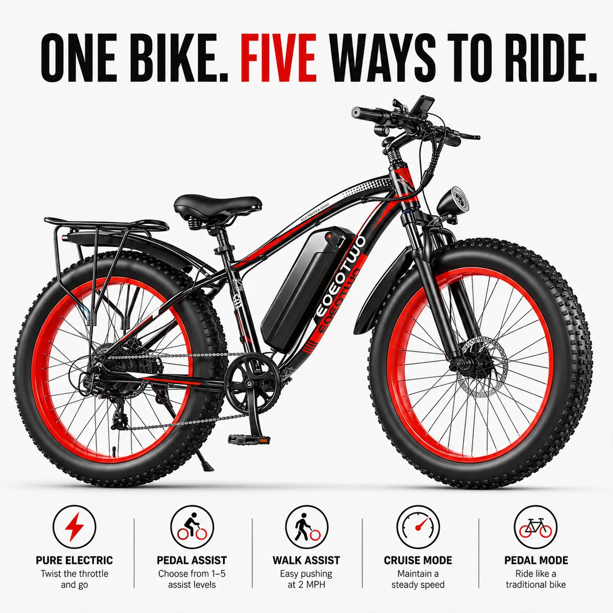 Eoeotwo 1500W High Performance Electric Fat Tire Ebike