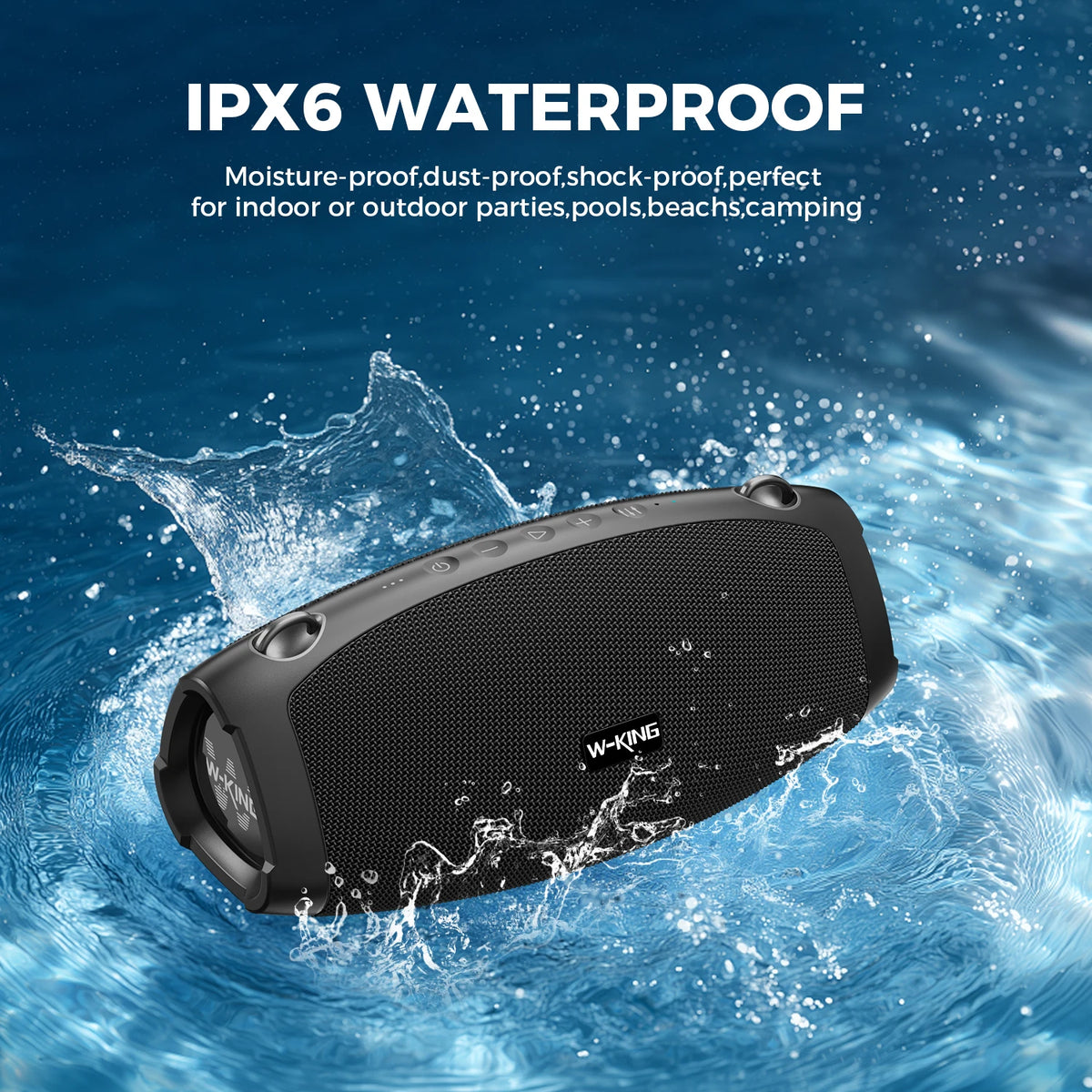 W-King X10 Portable Bluetooth Speaker With Powerful Deep Bass