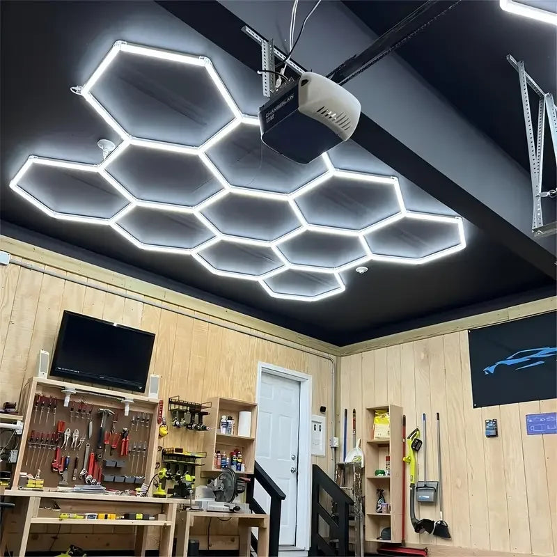 BSKBESTKA Hexagon Led Garage Shop Light Ceiling Fixture