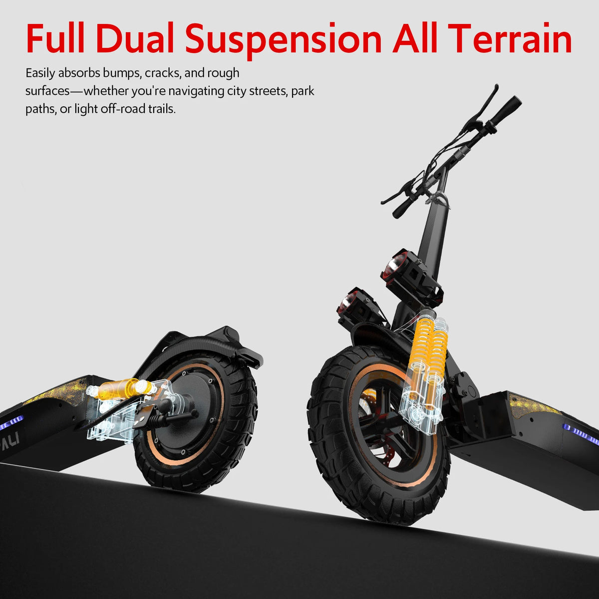 Osboo Off Road Folding Electric Scooter With Dual Suspension