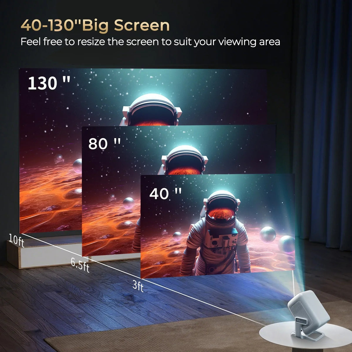 LynCast X3AQ 4K Projector With Auto Focus And Android 14