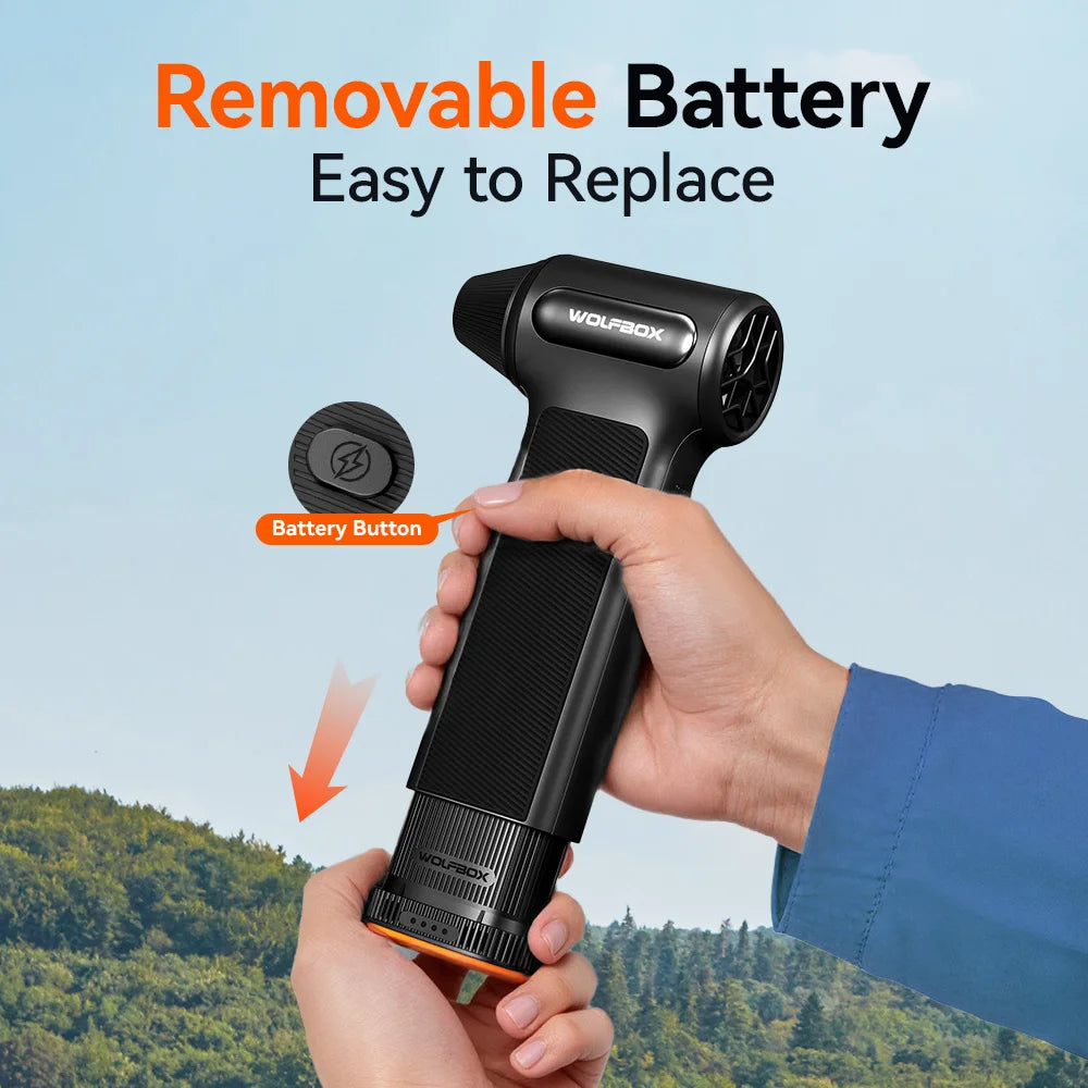 WOLFBOX Wireless Portable Air Blower With Adjustable Speed Settings