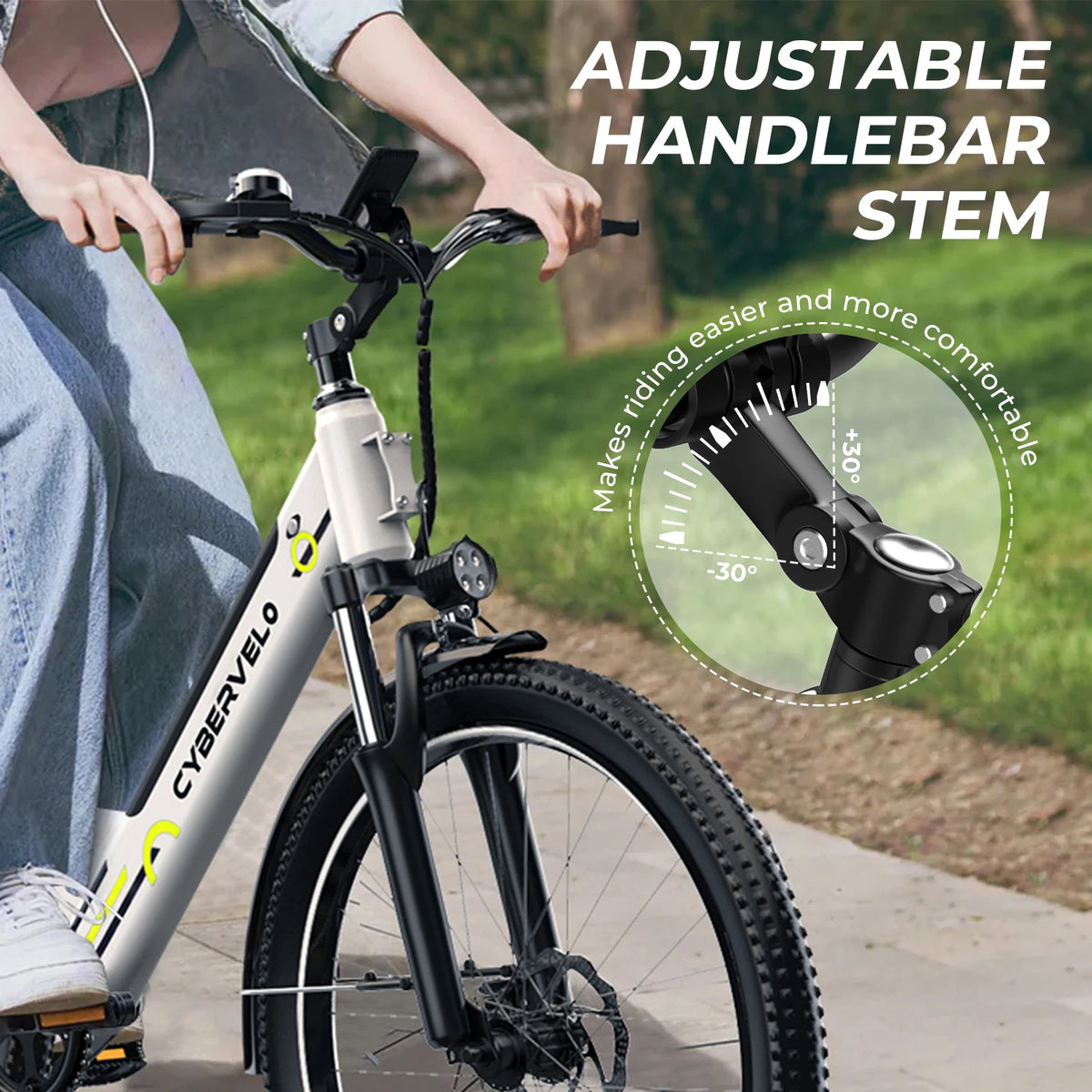 Cybervelo Urban Electric Bike With Detachable Battery And Peak Motor