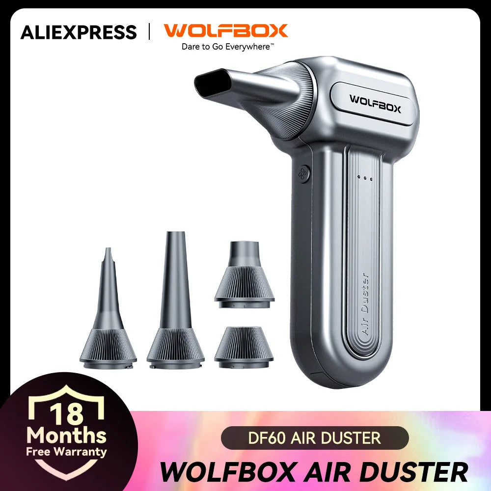 WOLFBOX DF60 Wireless Portable Air Blower Duster With Adjustable Speed