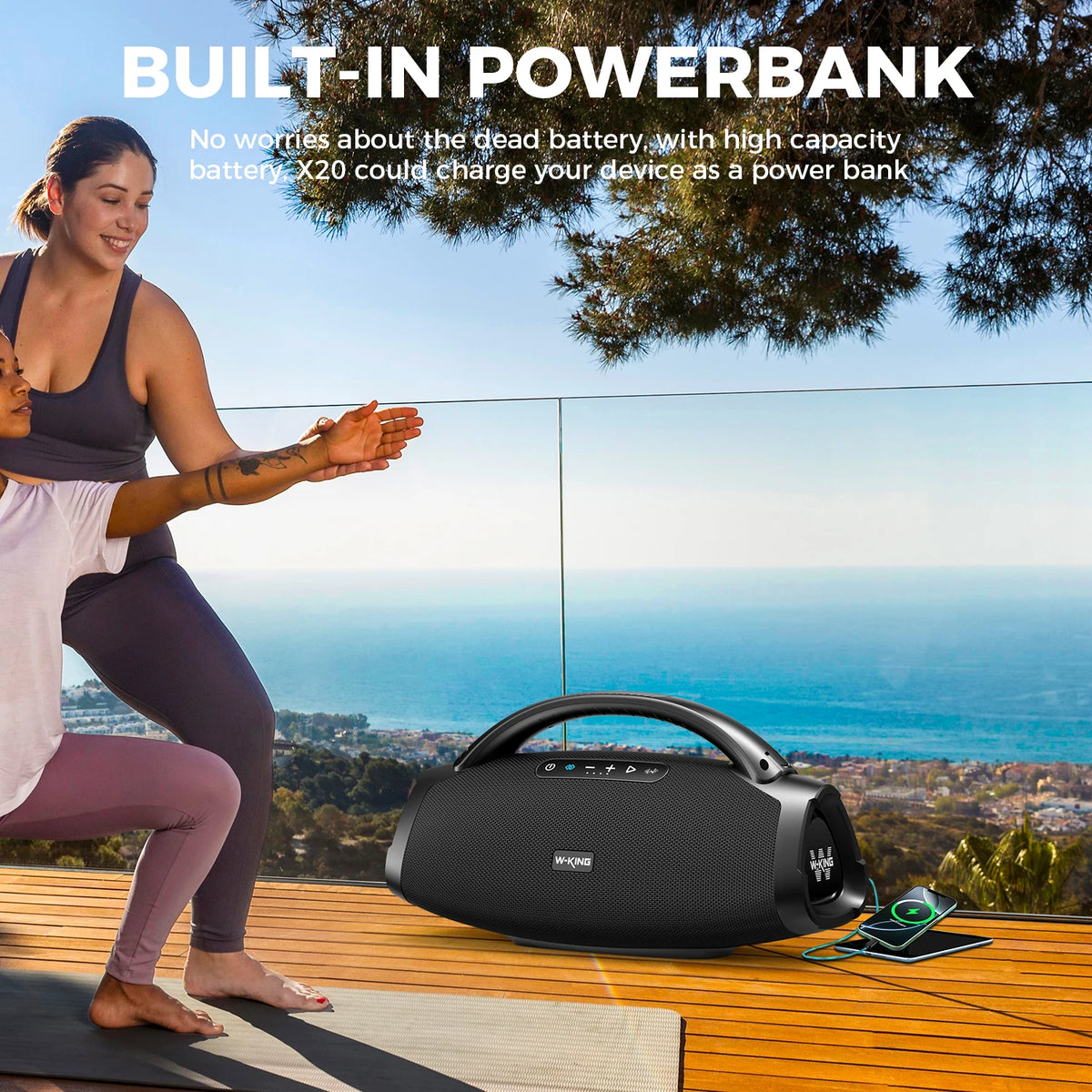 W-KING X20 200W Portable Bluetooth Speaker IPX7 Waterproof Outdoor Boombox