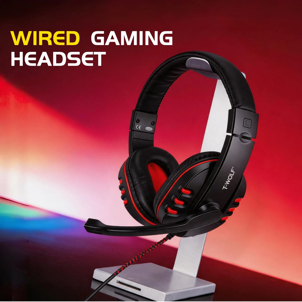 Twolf Wired Rgb Gaming Keyboard Mouse Headset Pc Combo Set