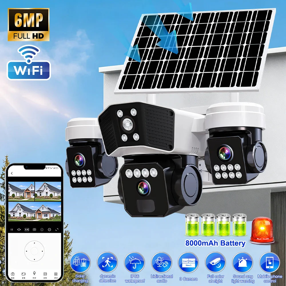 KEPEAK 6MP Solar Security Camera PTZ Night Vision Waterproof
