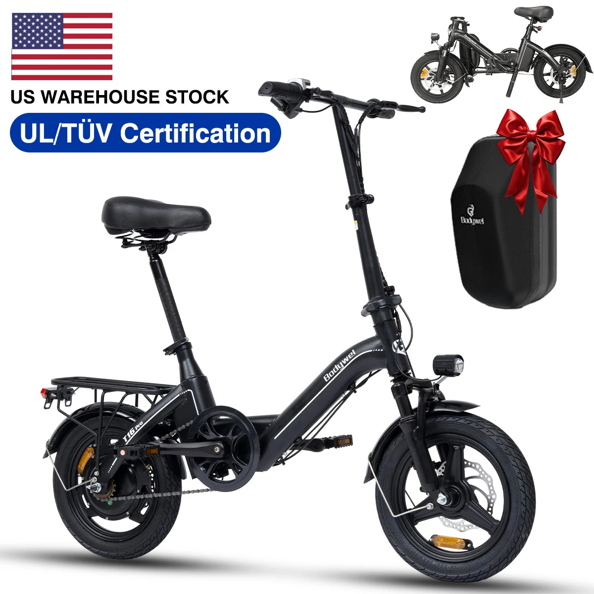 Bodywel T16 Pro Foldable Electric Bike With 750W Brushless Motor