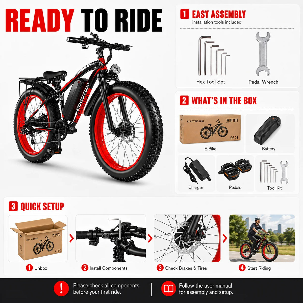Eoeotwo 1500W High Performance Electric Fat Tire Ebike